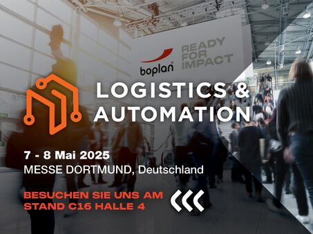 Bild einer Boplan-Ausstellungsbeteiligung auf der Logistics & Automation in Dortmund, Deutschland
