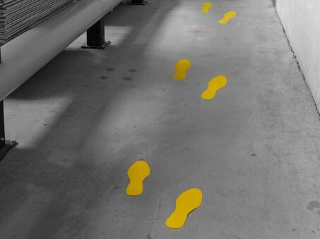 Boplan FLEX IMPACT® LINE PLAN FOOT in einer realen Umgebung - Bodenmarkierungsband