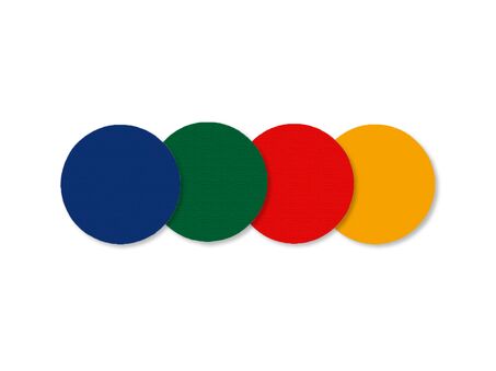 Rendering eines LINE PLAN DOT - Bodenmarkierungsband auf weißem Hintergrund