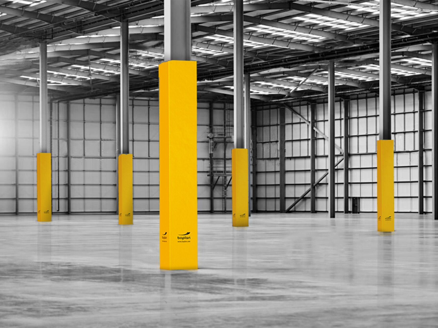 Boplan FLEX IMPACT® SOFT COLUMN COVER dans un environnement industriel

