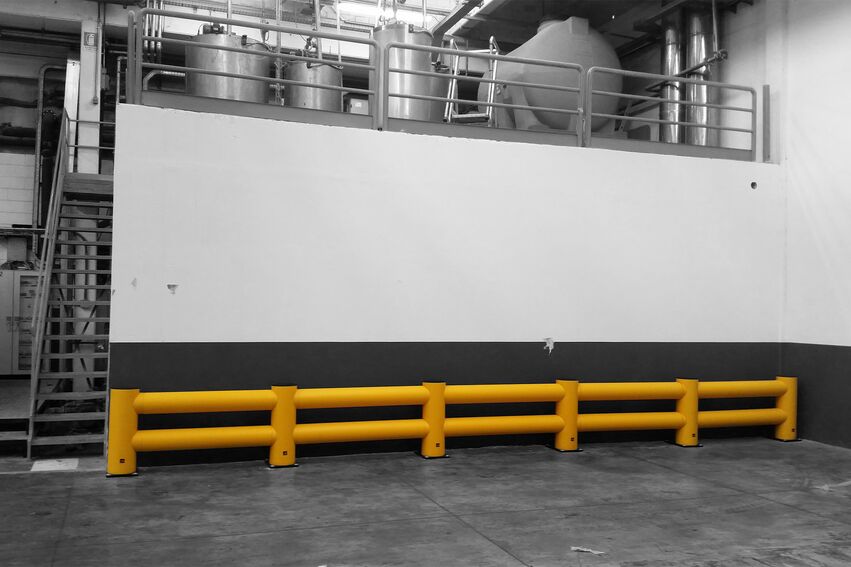 Boplan FLEX IMPACT® TB SUPER DOUBLE in a live setting - safety barriers