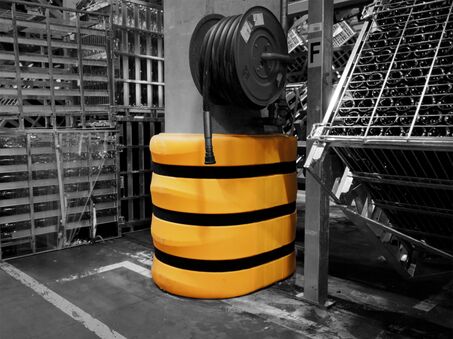 Gele Boplan KP PROTECTOR in een fabriek van Grands Chais France