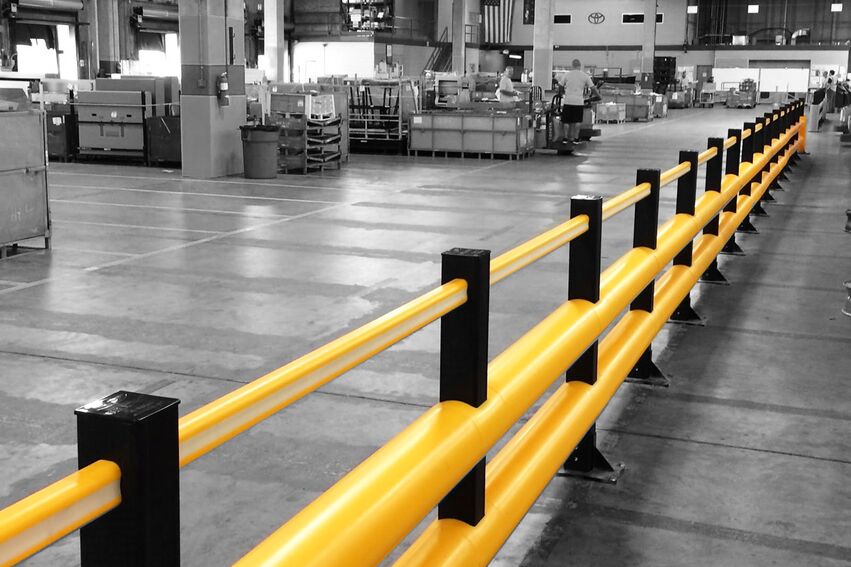 Boplan FLEX IMPACT® TB 400 DOUBLE PLUS in einer realen Umgebung - Rammschutzplanke