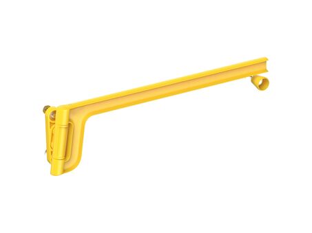 Rendu d'un SINGLE AXES GATE jaune - Portillon de sécurité sur un fond blanc
