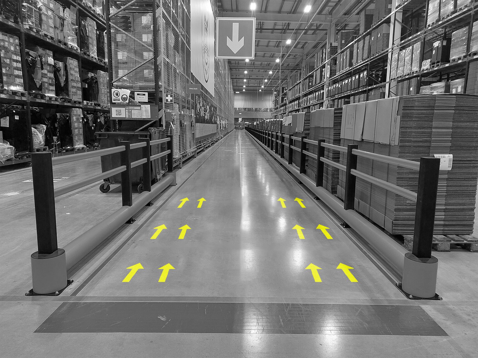 Boplan FLEX IMPACT® LINE PLAN ARROW dal vivo - Nastro segnaletico per pavimenti