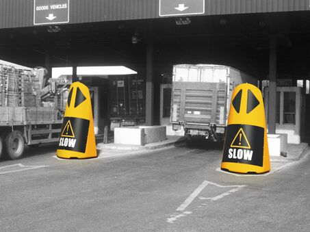 Boplan FLEX IMPACT® SAFETY TOTEM en situation réelle - Barrières mobiles