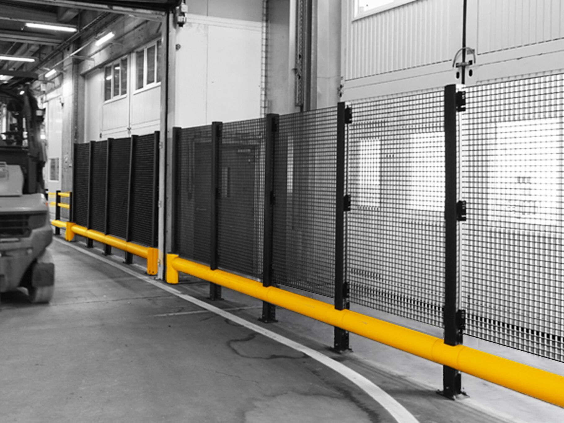 Boplan FLEX IMPACT® TB 400 Plus Fence dans un environnement industriel