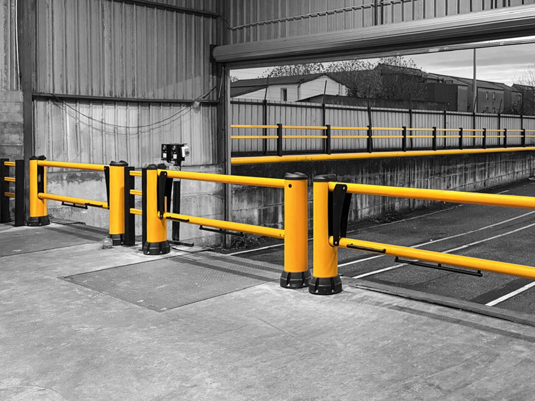 Yellow Boplan DG250R, TB 400 PLUS, HP PLUS in an industrial environment