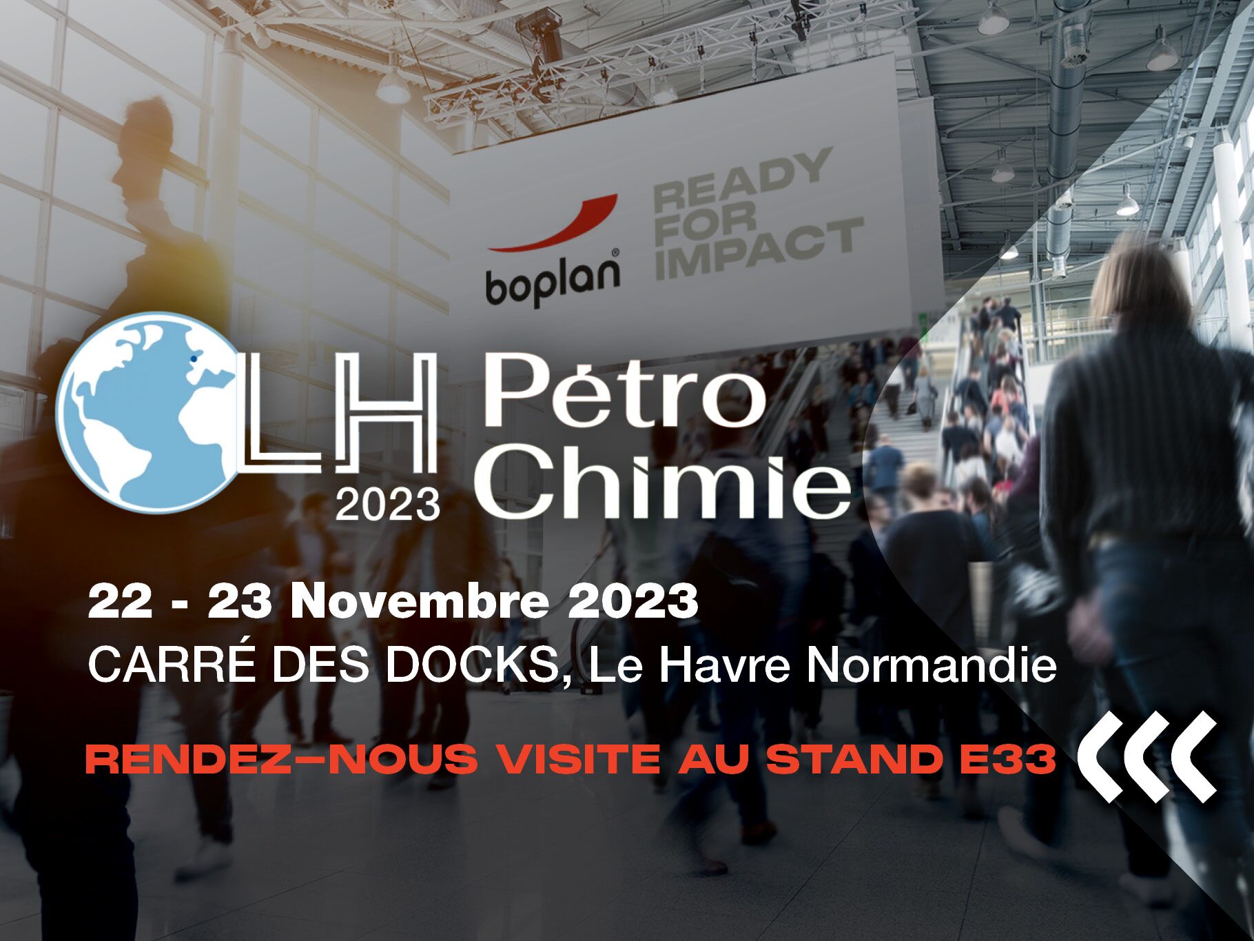 Photo d'une participation à l'exposition de Boplan au LH Petrochimie à Le Havre, France