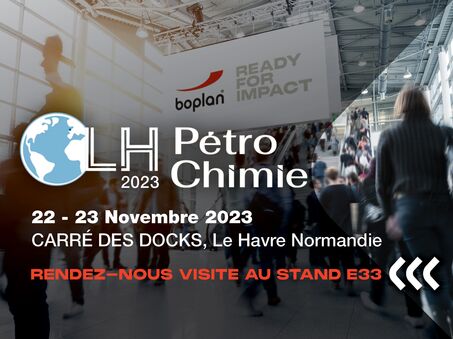 Photo d'une participation à l'exposition de Boplan au LH Petrochimie à Le Havre, France