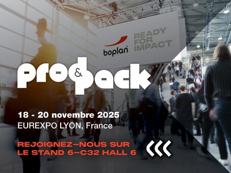 Photo d'une participation à l'exposition de Boplan au Prod&Pack à Lyon, France