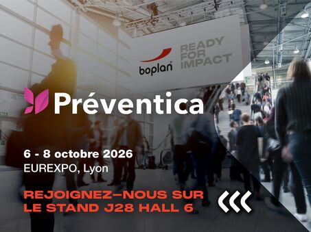 Photo d'une participation à l'exposition de Boplan au Préventica à Lyon, France