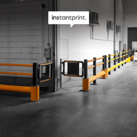 Yellow Boplan SG SWING GATE, TB400 PLUS, BO250T in a BluetreeGroup facility
