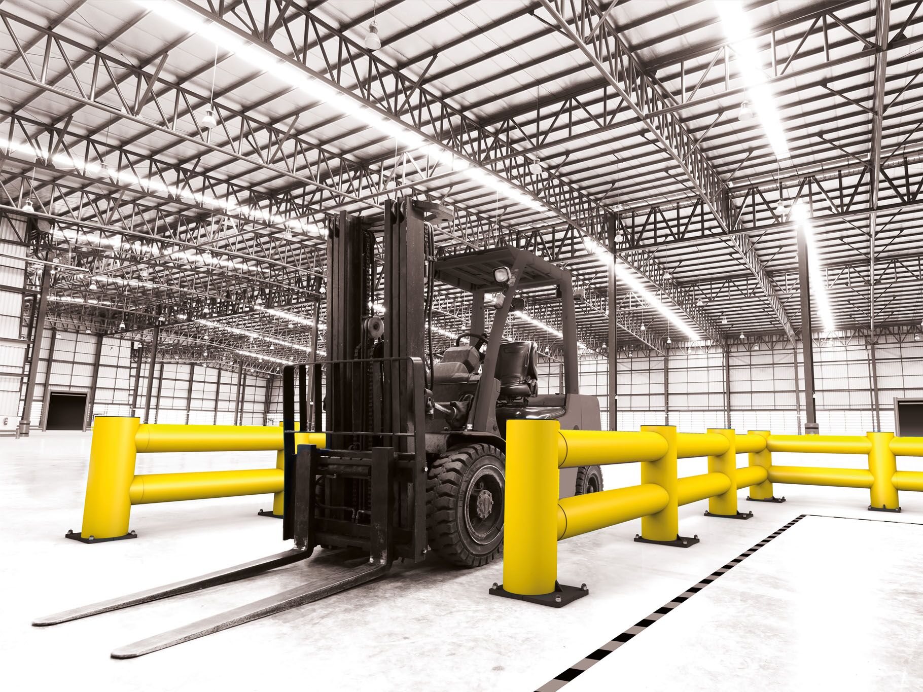 Boplan FLEX IMPACT® TB Super Double in a live setting - safety barriers