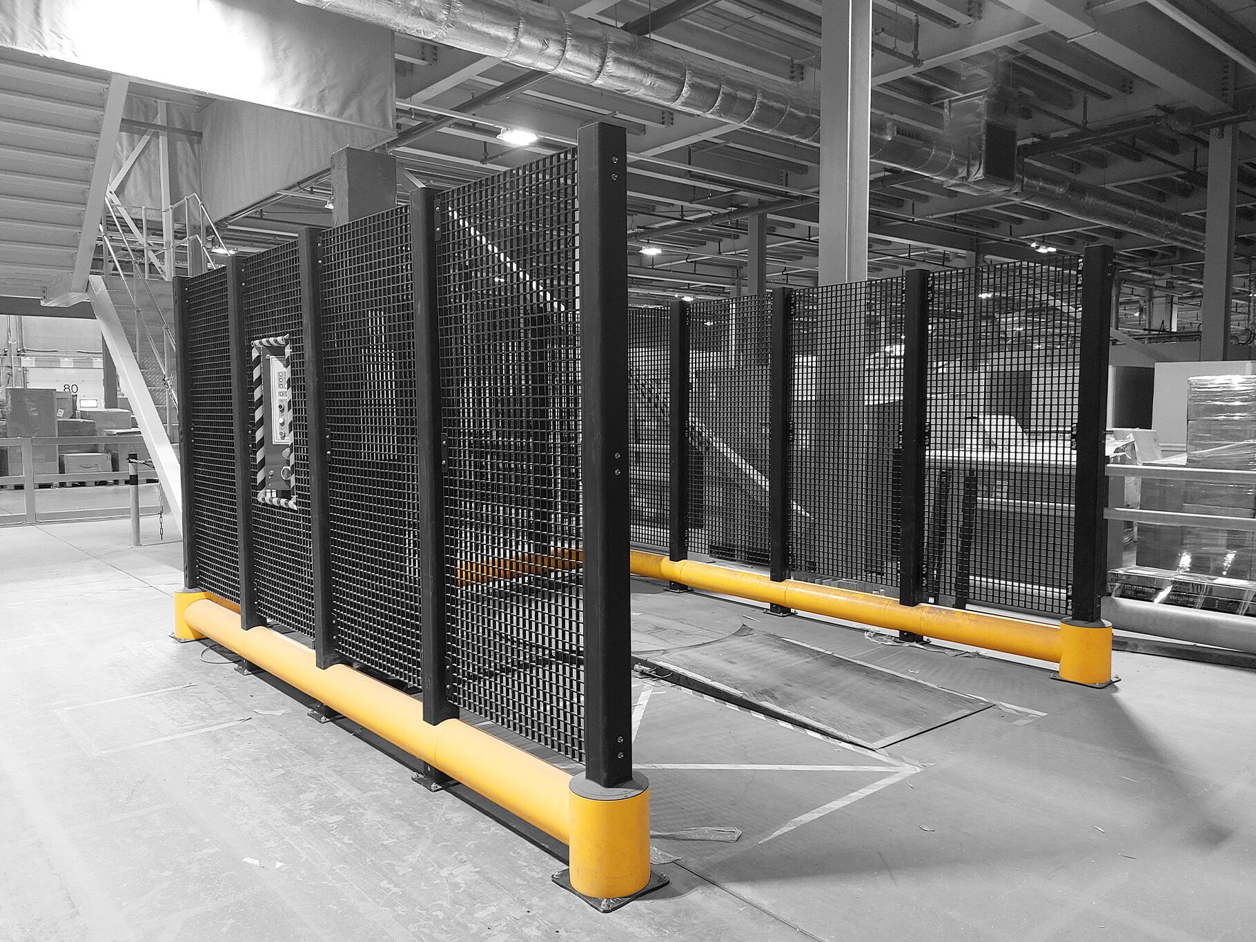 Boplan FLEX IMPACT® TB 260 Plus Fence dans un environnement industriel