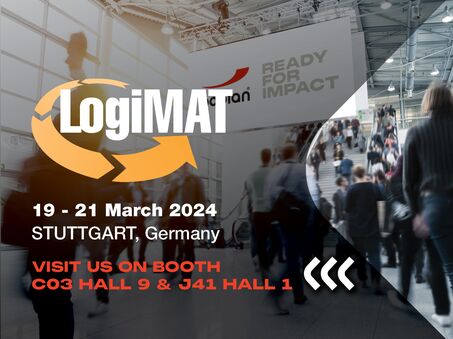 Photo d'une participation à l'exposition de Boplan au LogiMAT à Stuttgart, Allemagne