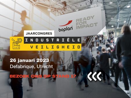 Foto van een deelname van Boplan aan de beurs Industriële Veiligheid in Utrecht, Nederland