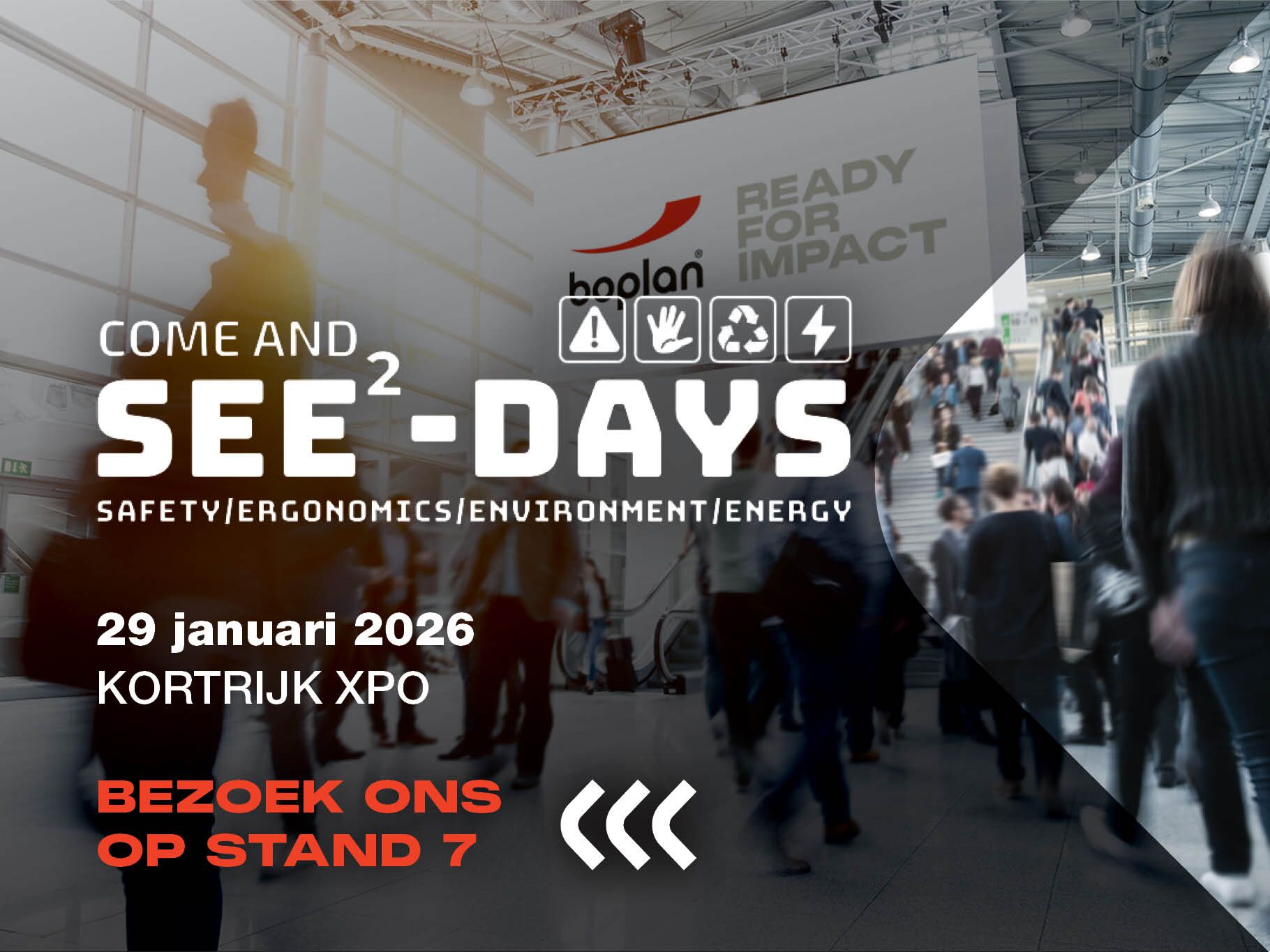 Foto van een deelname van Boplan aan de beurs See-Days in Kortrijk, België
