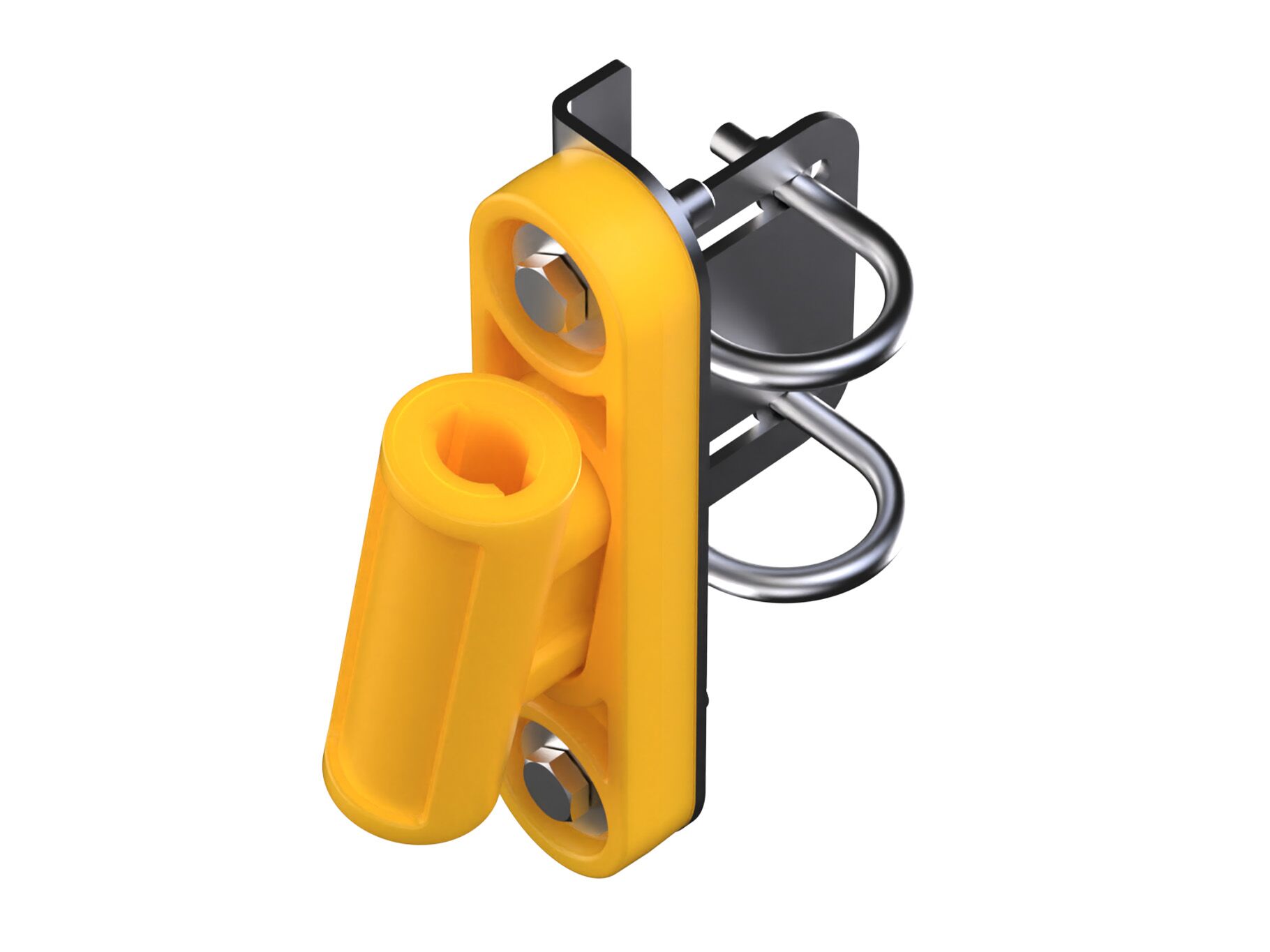 Adapter for mounting on round objects as optional accessory for the Boplan DOUBLE AXES GATE