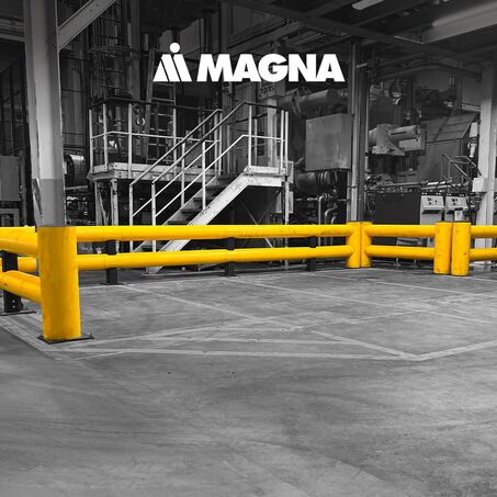 Gelber Boplan TB 400 Double in der Magna-Fabrik
