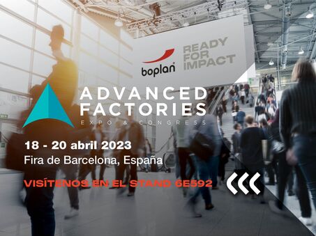 Imagen de la participación en una exposición de Advanced Factories en Barcelona, España