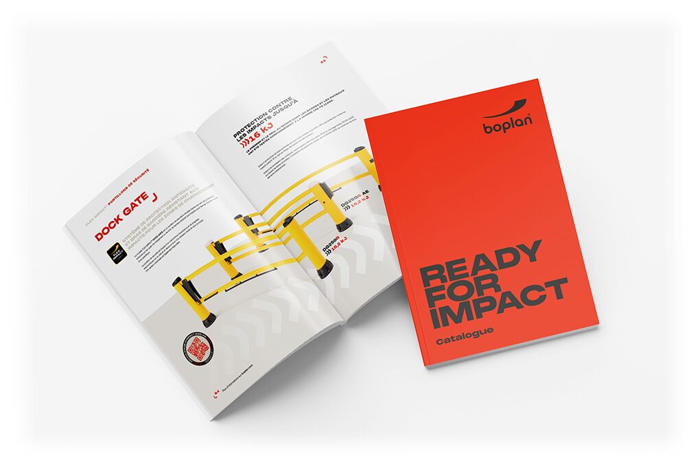 Photo du catalogue Boplan en français avec des informations sur les solutions de sécurité pour les environnements industriels