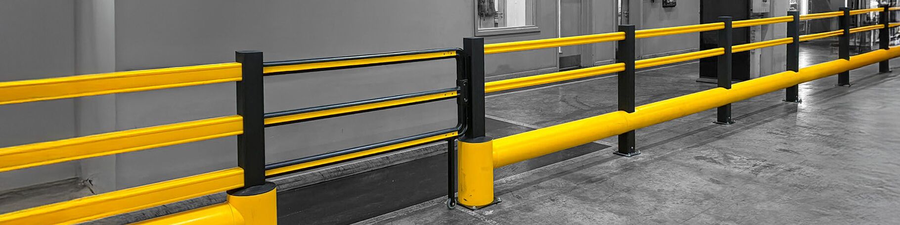 Gele Boplan TB 400 PLUS, SG SLIDING GATE in een industriële omgeving