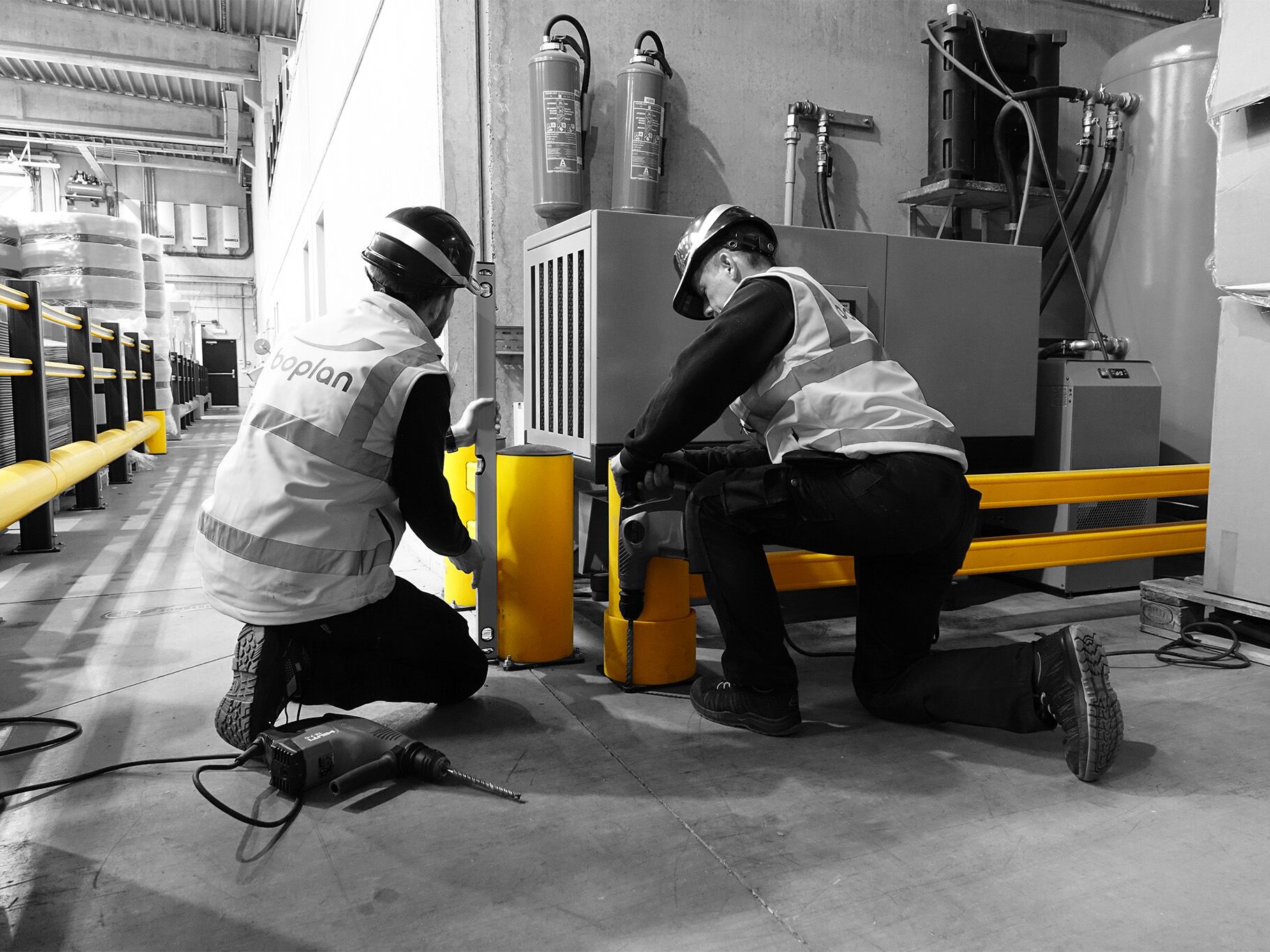 Boplan FLEX IMPACT® RE RACK END dans un environnement industriel
