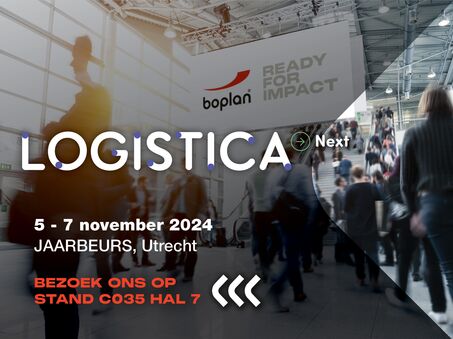 Foto van een deelname van Boplan aan de beurs Logistica Next in Utrecht, Nederland
