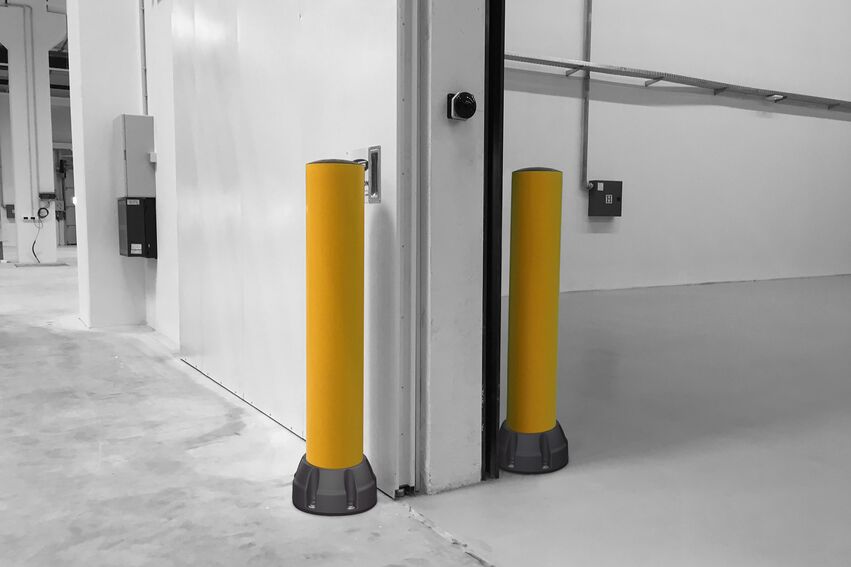 Boplan FLEX IMPACT® BO200R in einer realen Umgebung - Rammschutzpoller