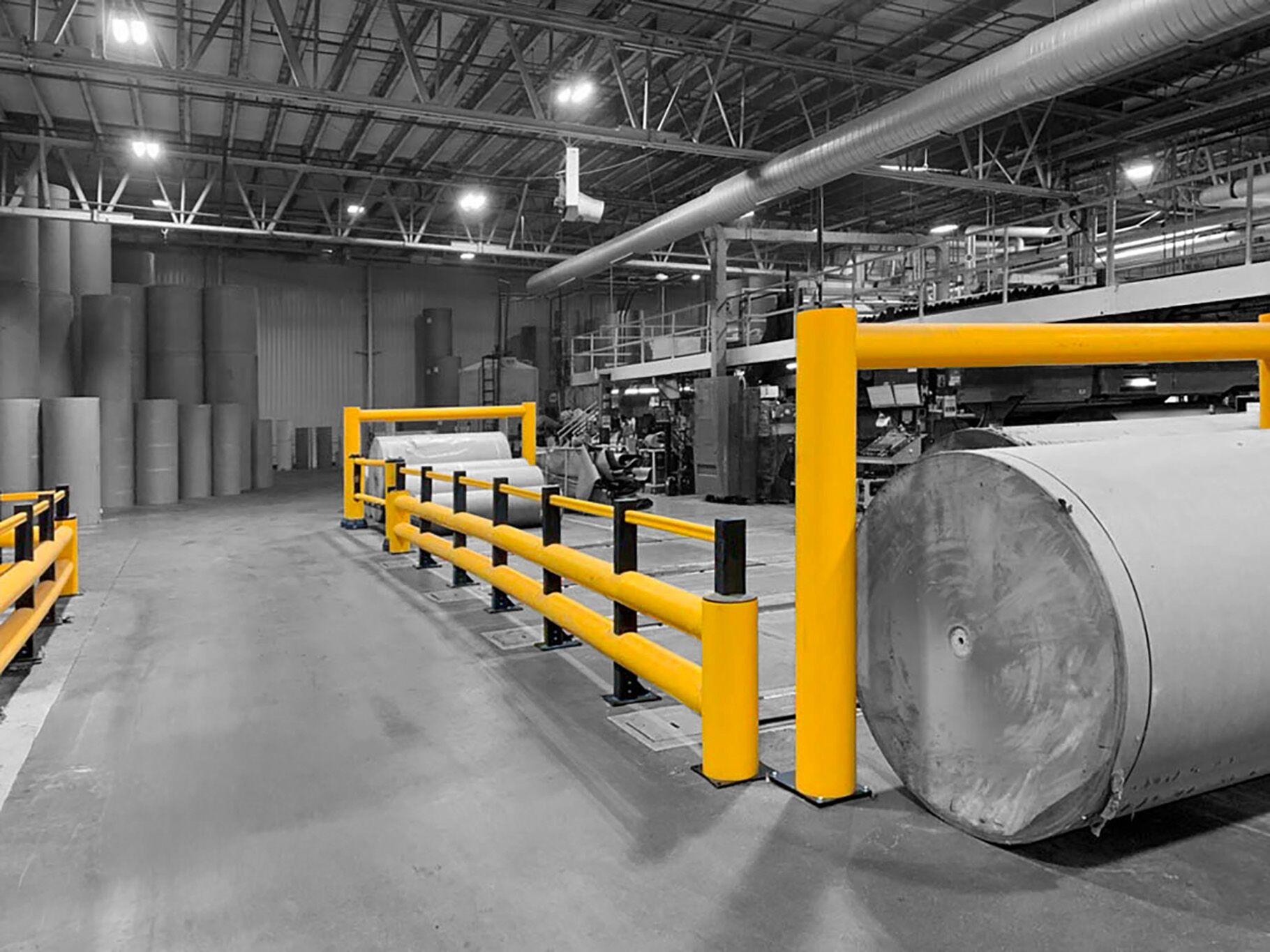 Yellow Boplan TB 400 DOUBLE PLUS, GP GOAL POST 250R, DG250R in an industrial environment