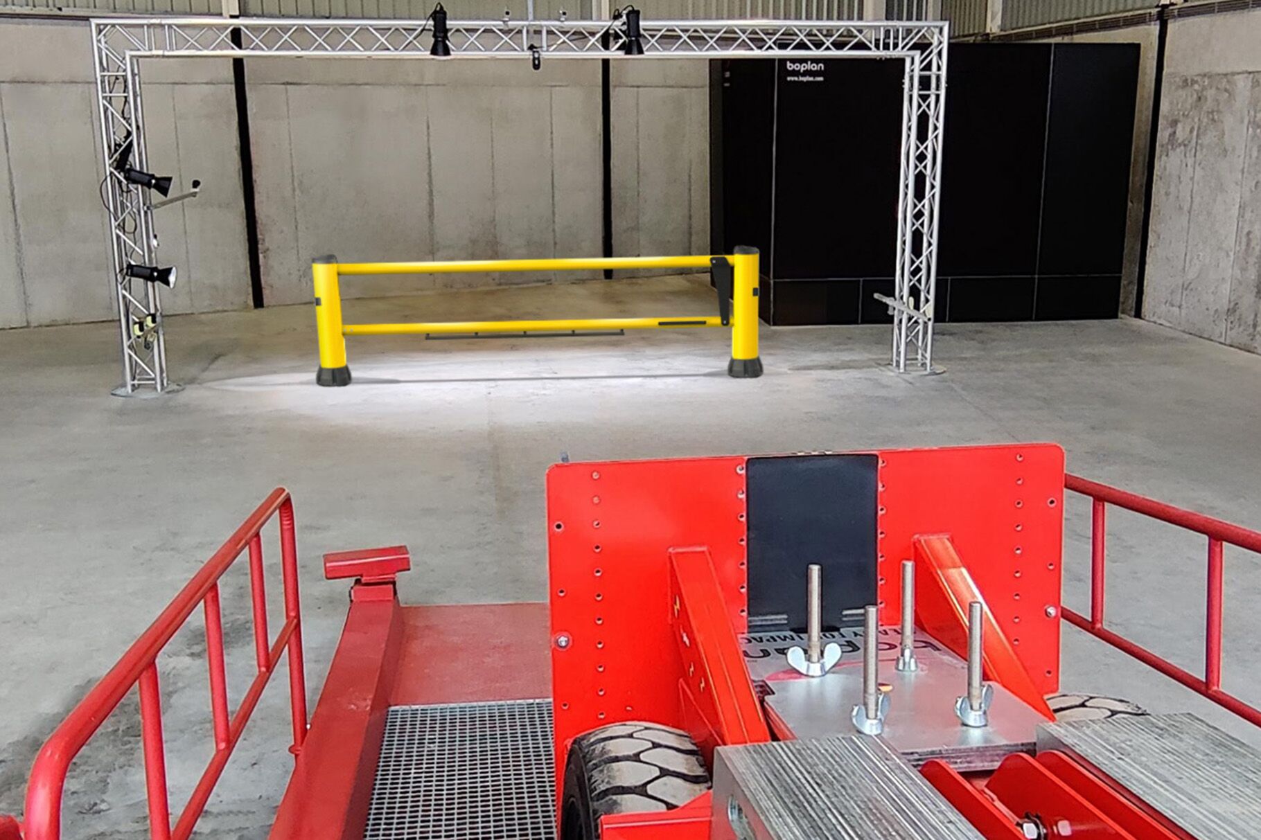 Foto van een impacttest op de DG250R in het Boplan Test Centre