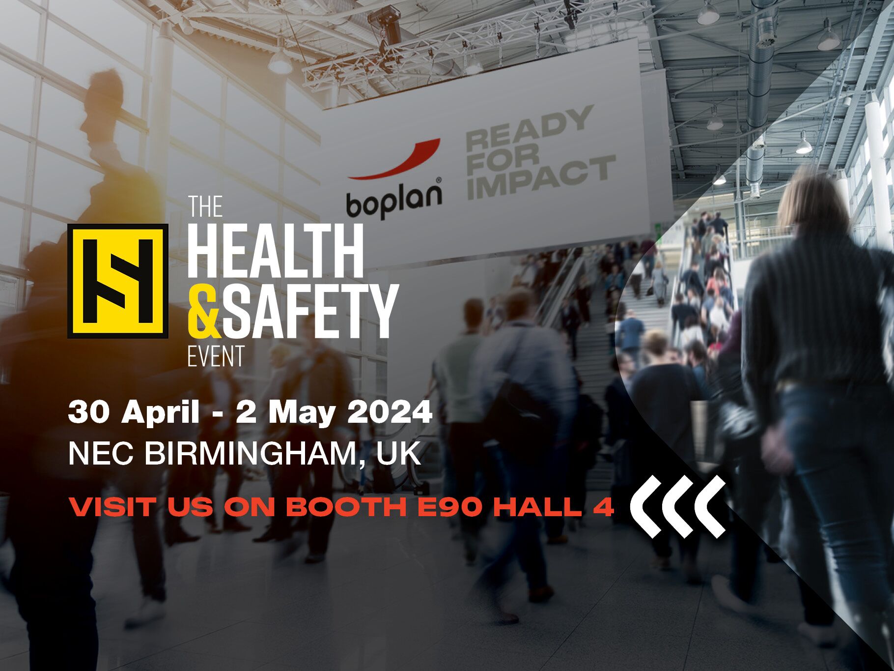 Picture of a Boplan exhibition participation at The Health & Safety Event in Birmingham, United Kingdom