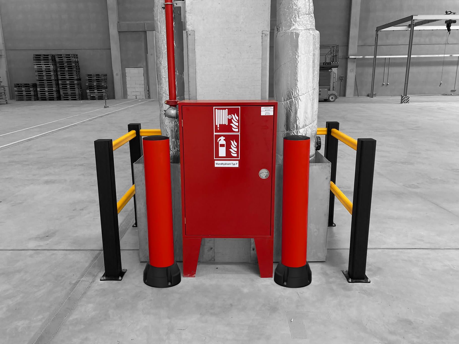 Boplan FLEX IMPACT® BO200R in rot zum Schutz von Feuerlöschanlagen
