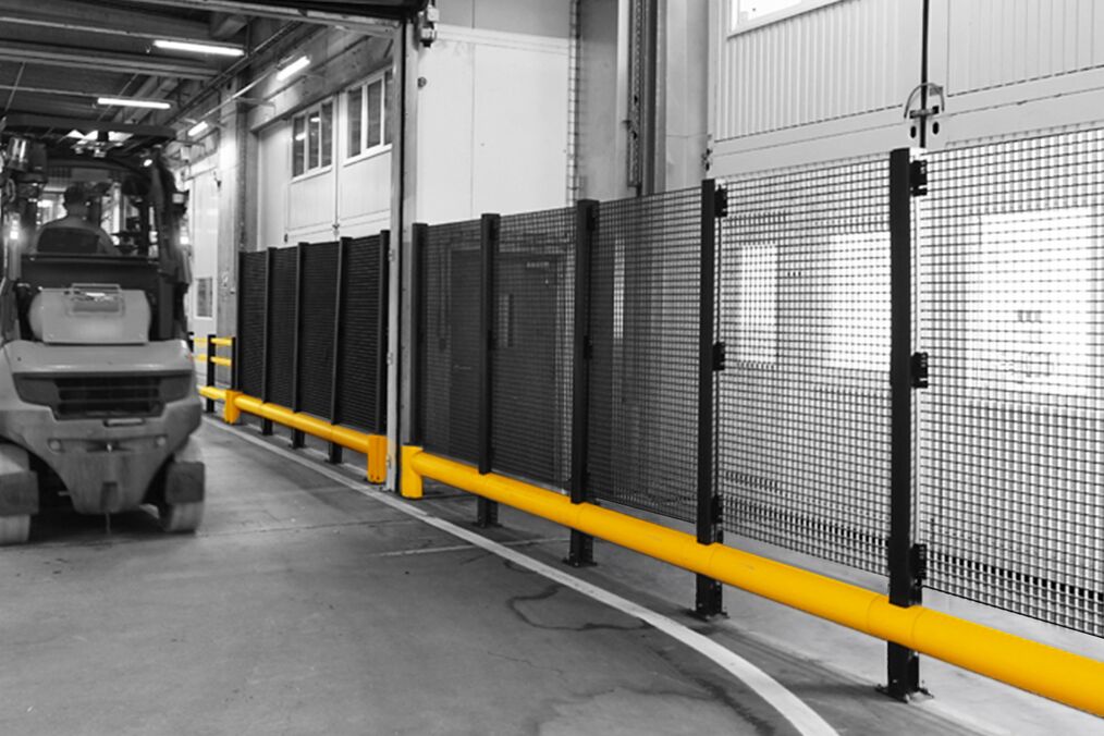 Boplan FLEX IMPACT® TB 400 Plus Fence in an industrial environment