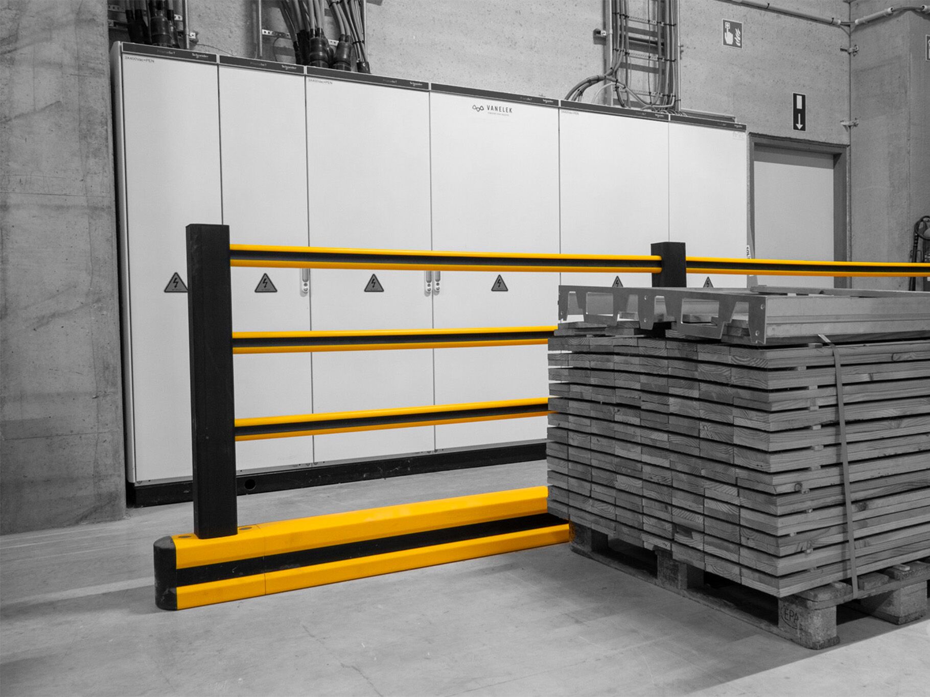Yellow Boplan FLIP 200F PLUS in an industrial environment