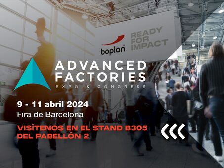 Imagen de la participación en una exposición de Advanced Factories en Barcelona, España