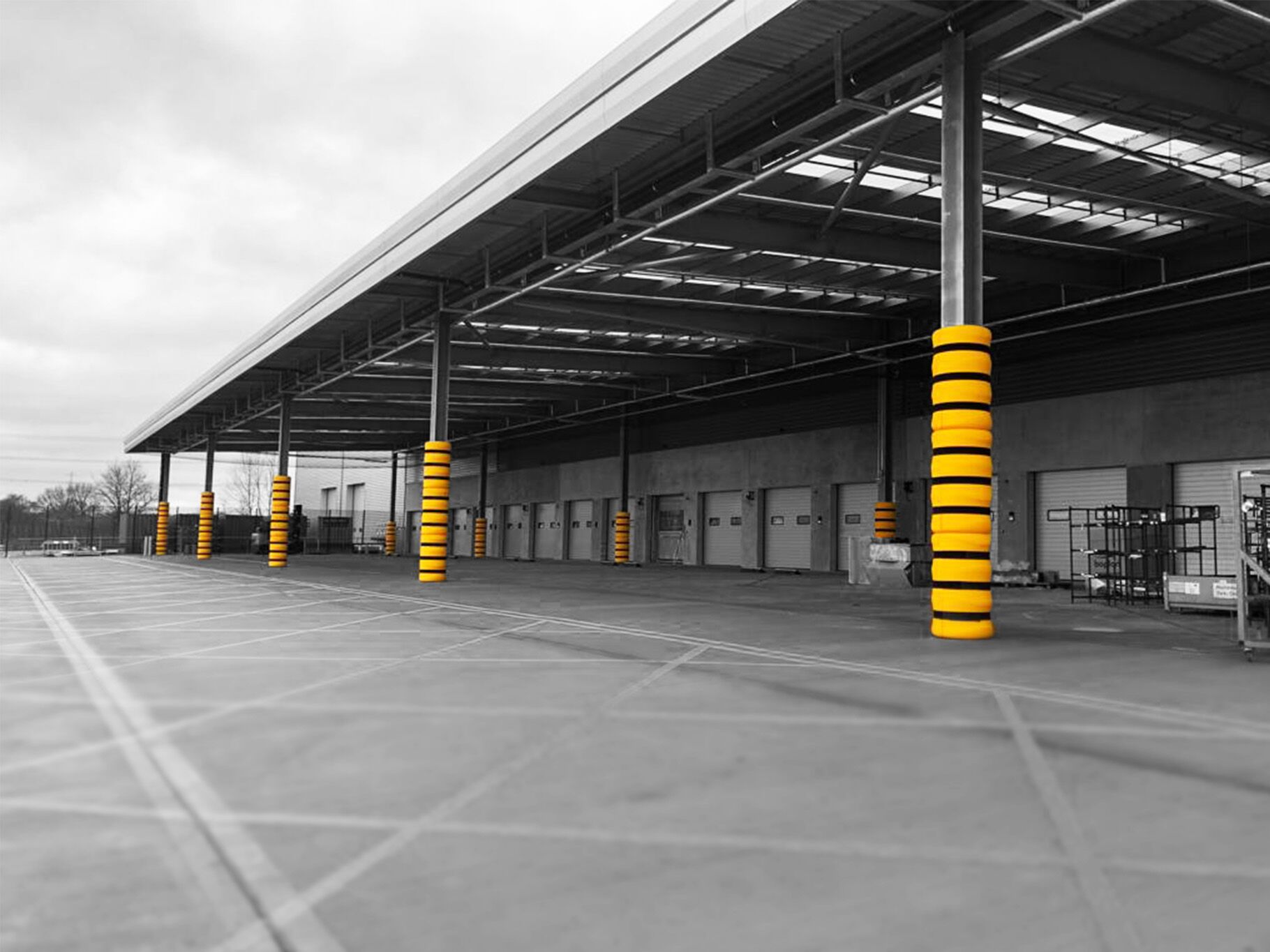 Boplan FLEX IMPACT® KP Protector in een parkeeromgeving