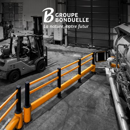 Boplan TB400 PLUS, SG SWING GATE, FLIP 180B jaune dans l'usine de Bonduelle