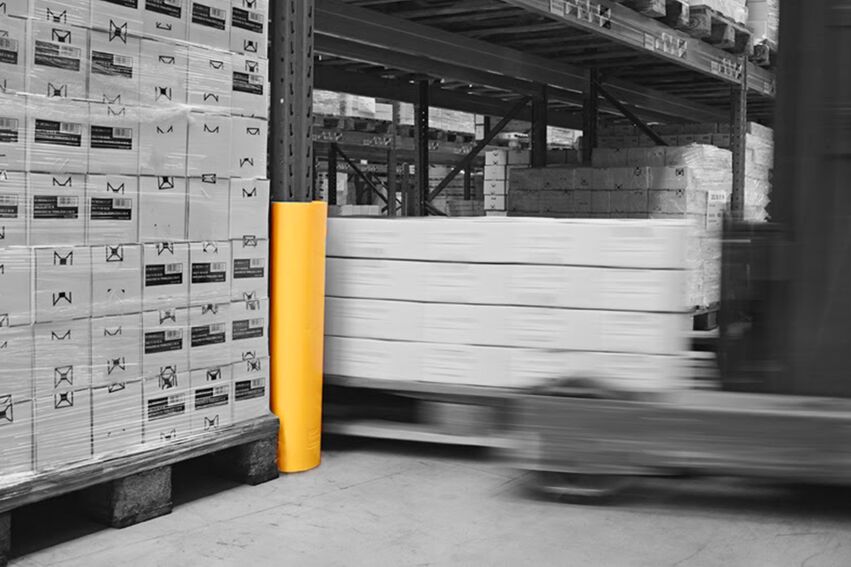 Boplan FLEX IMPACT® RACKBULL XL en un ambiente real - Protectores de estanterías