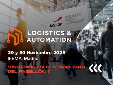 Imagen de la participación en una exposición de Logistics & Automation en Madrid, España