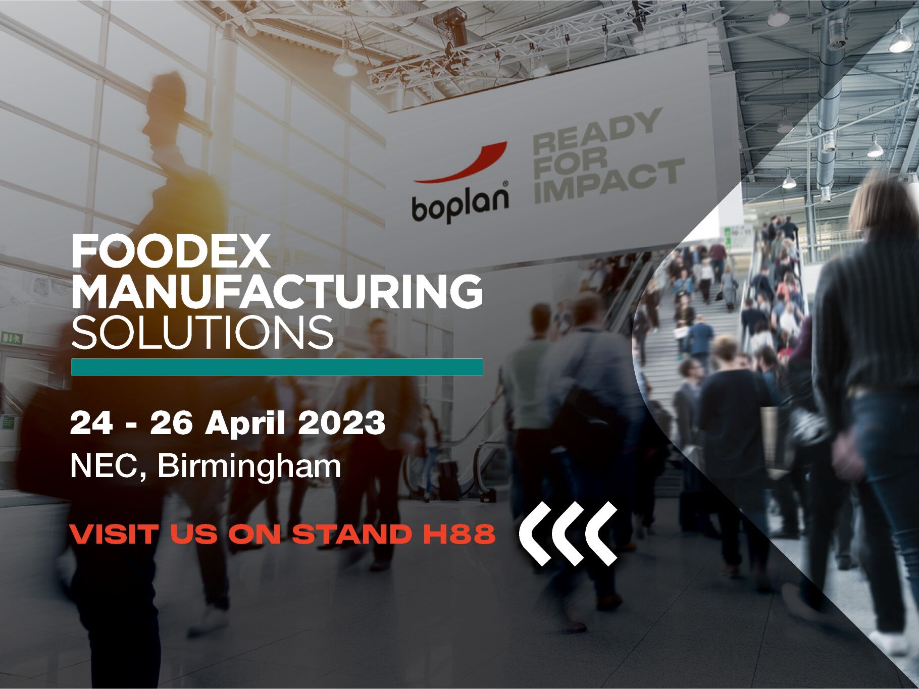 Picture of a Boplan exhibition participation at Foodex in Birmingham, United Kingdom