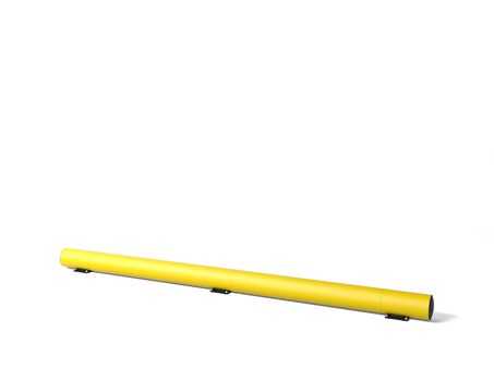Render van een gele TB 200 - Aanrijdbeveiliging tegen een witte achtergrond