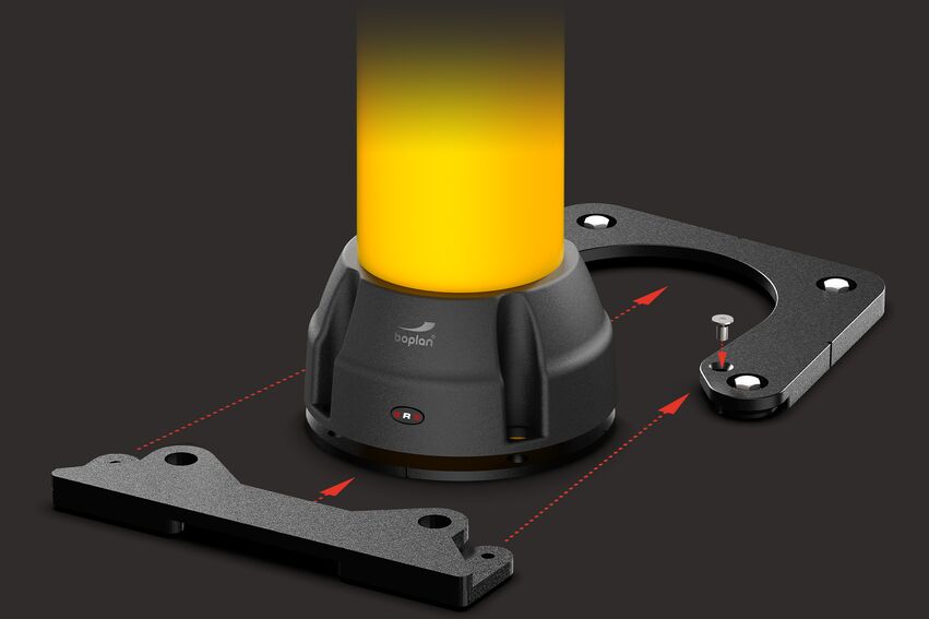 Yellow Boplan BO200R, REMOVABLE BASEPLATE in an industrial environment