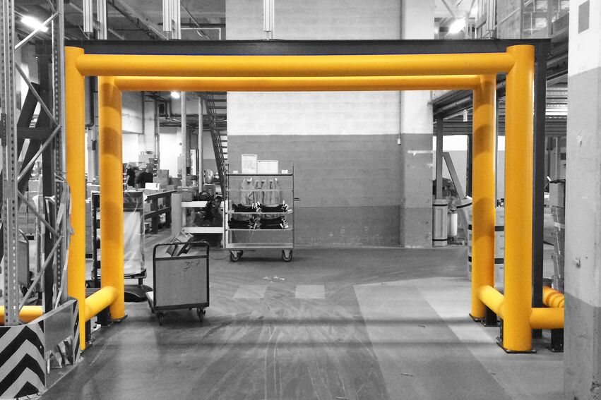 Boplan FLEX IMPACT® GOAL POST 250R in een reële omgeving - Hoogtebegrenzer