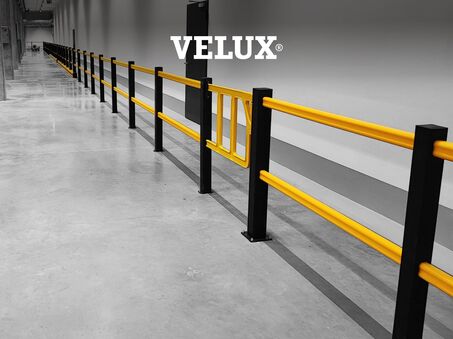 Boplan HD LIGHT et DOUBLE AXES GATE jaunes dans l'usine Velux