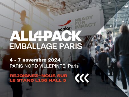 Photo d'une participation à l'exposition de Boplan au All4Pack à Paris, France