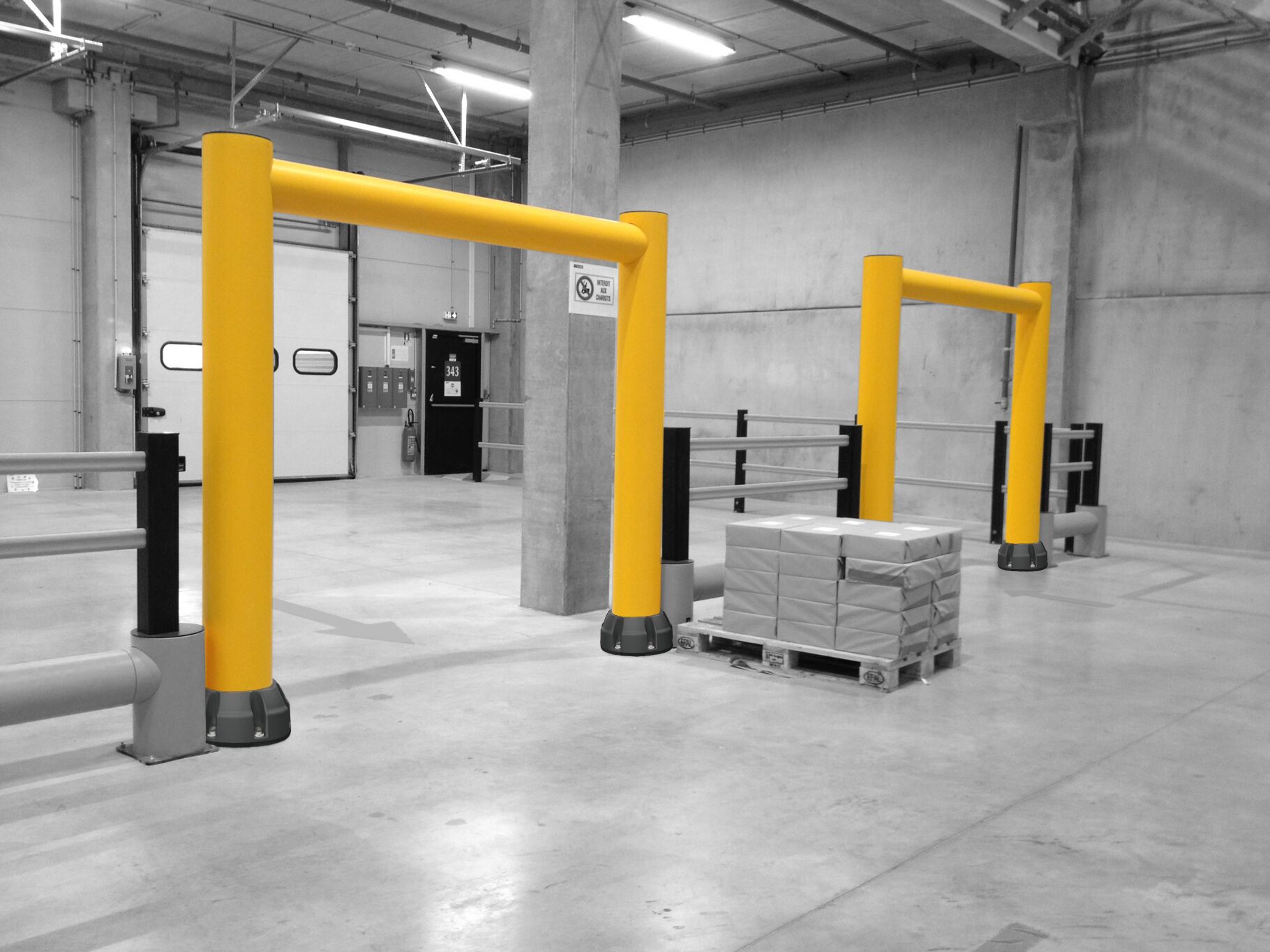 Boplan FLEX IMPACT® GP Goal Post 250R w środowisku przemysłowym
