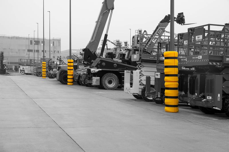 Boplan jaune KP PROTECTOR dans un entrepôt de TVH Equipment
