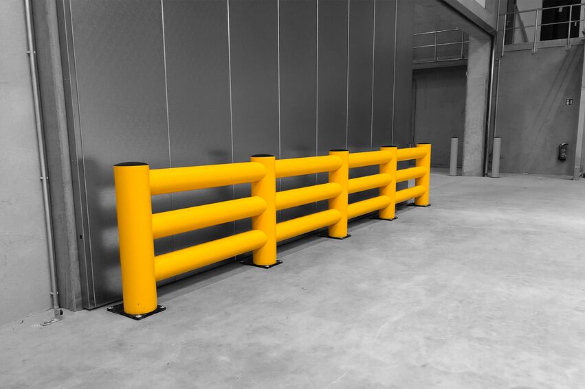 Boplan FLEX IMPACT® TB SUPER TRIPLE in einer realen Umgebung - Rammschutzplanke